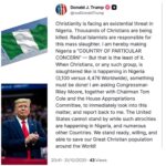 President Trump Condemns Killings of Christians in Nigeria, Orders U.S. Investigation